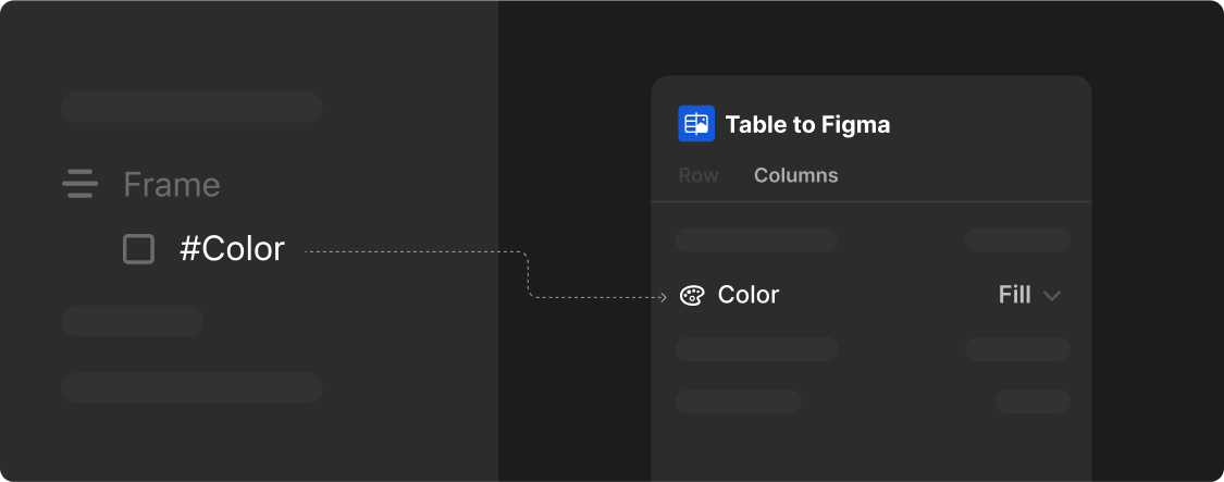Columns operation color - layer match